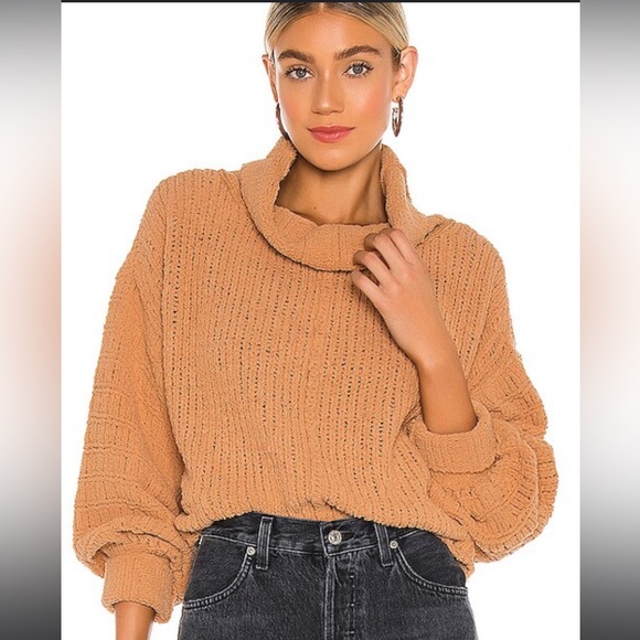 Free People Sweaters - Free People Be Yours Knit Pullover Oversized Sweater Tan Size XL